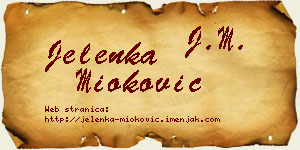 Jelenka Mioković vizit kartica